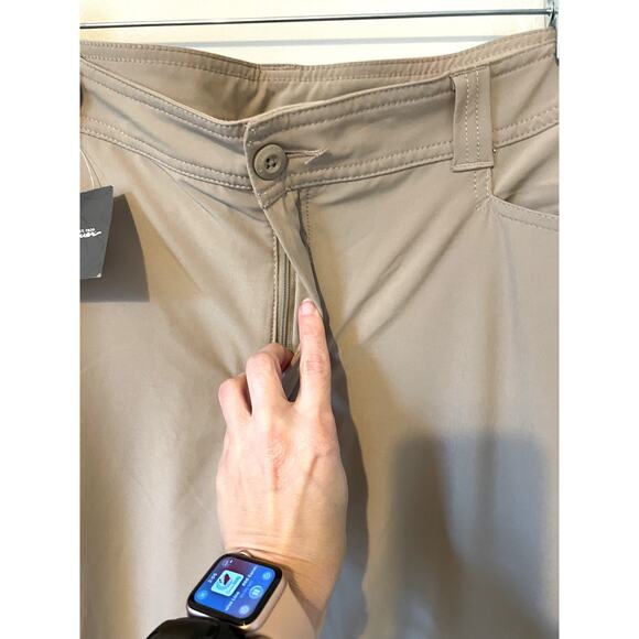 Eddie Bauer Lightweight Hiking Cargo Fast Dry Pants Khaki Tan Size 18 NEW - Picture 9 of 9